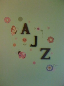 nursery initials and decals