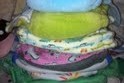 stack of cloth diapers