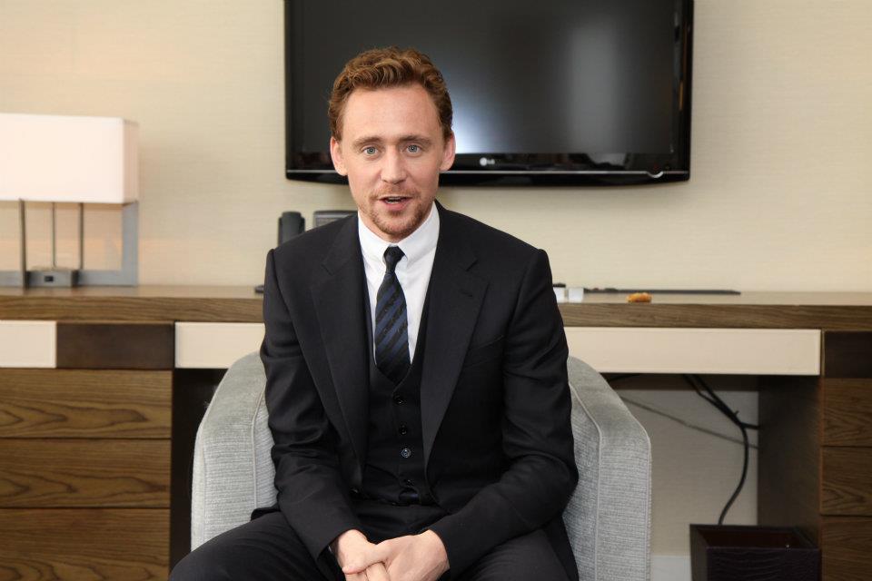 We were split into two groups and took turns interviewing Tom Hiddleston who 