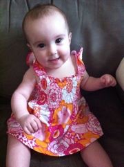 baby girl in a dress