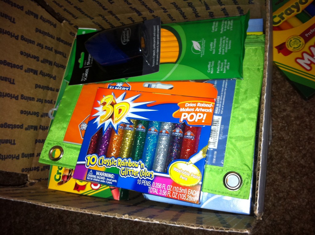 Donating School Supplies Bought at Walmart bagitforward