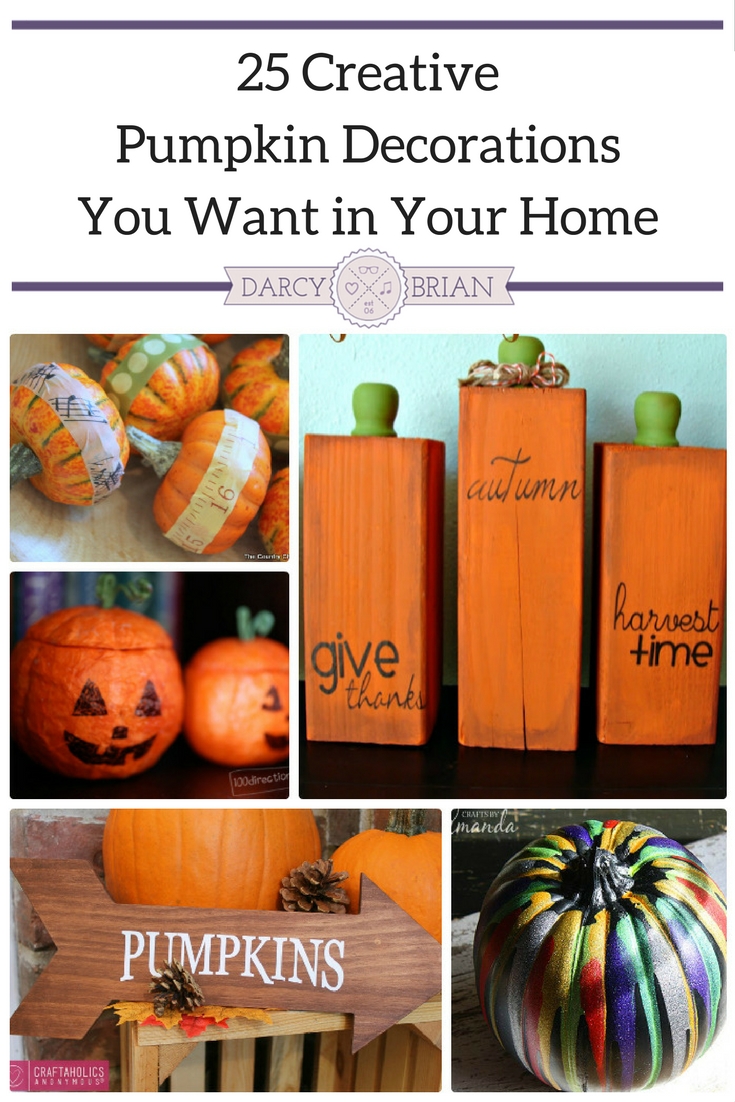 Looking for creative pumpkin decorations to put out this fall? These fun DIY projects will help you decorate for Halloween and Thanksgiving.