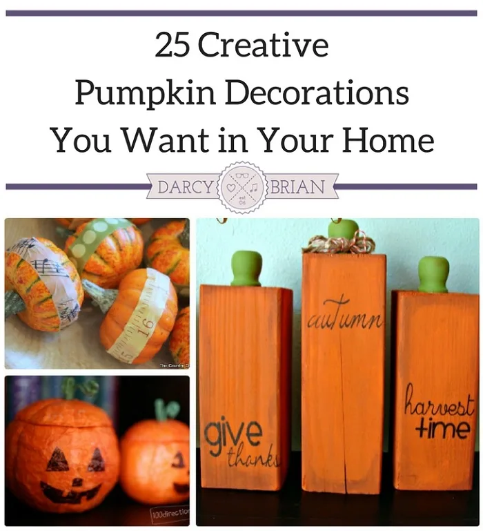 Looking for creative pumpkin decorations to put out this fall? These fun DIY projects will help you decorate for Halloween and Thanksgiving.