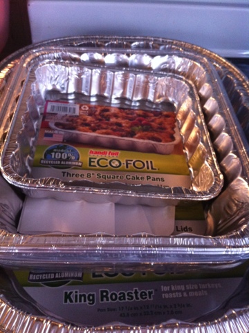 set of eco-foil pans