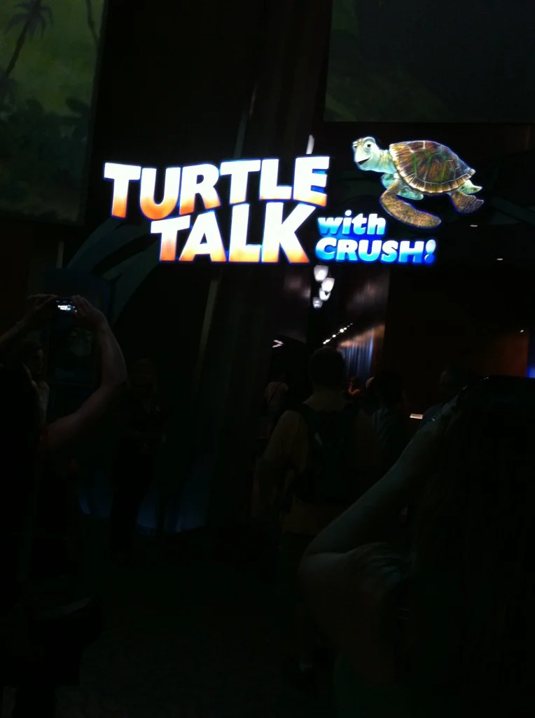 turtle talk with crush sign