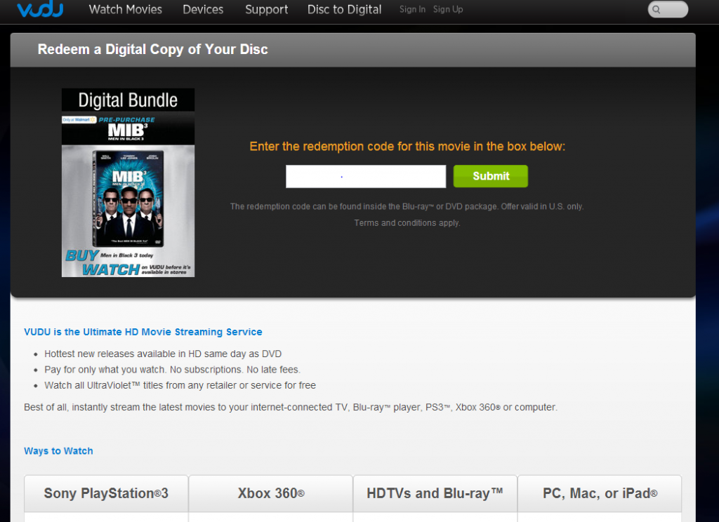 Vudu Disc To Digital Upc Codes Digital Photos and Descriptions
