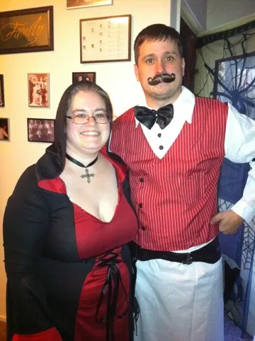 mom and dad dressed up