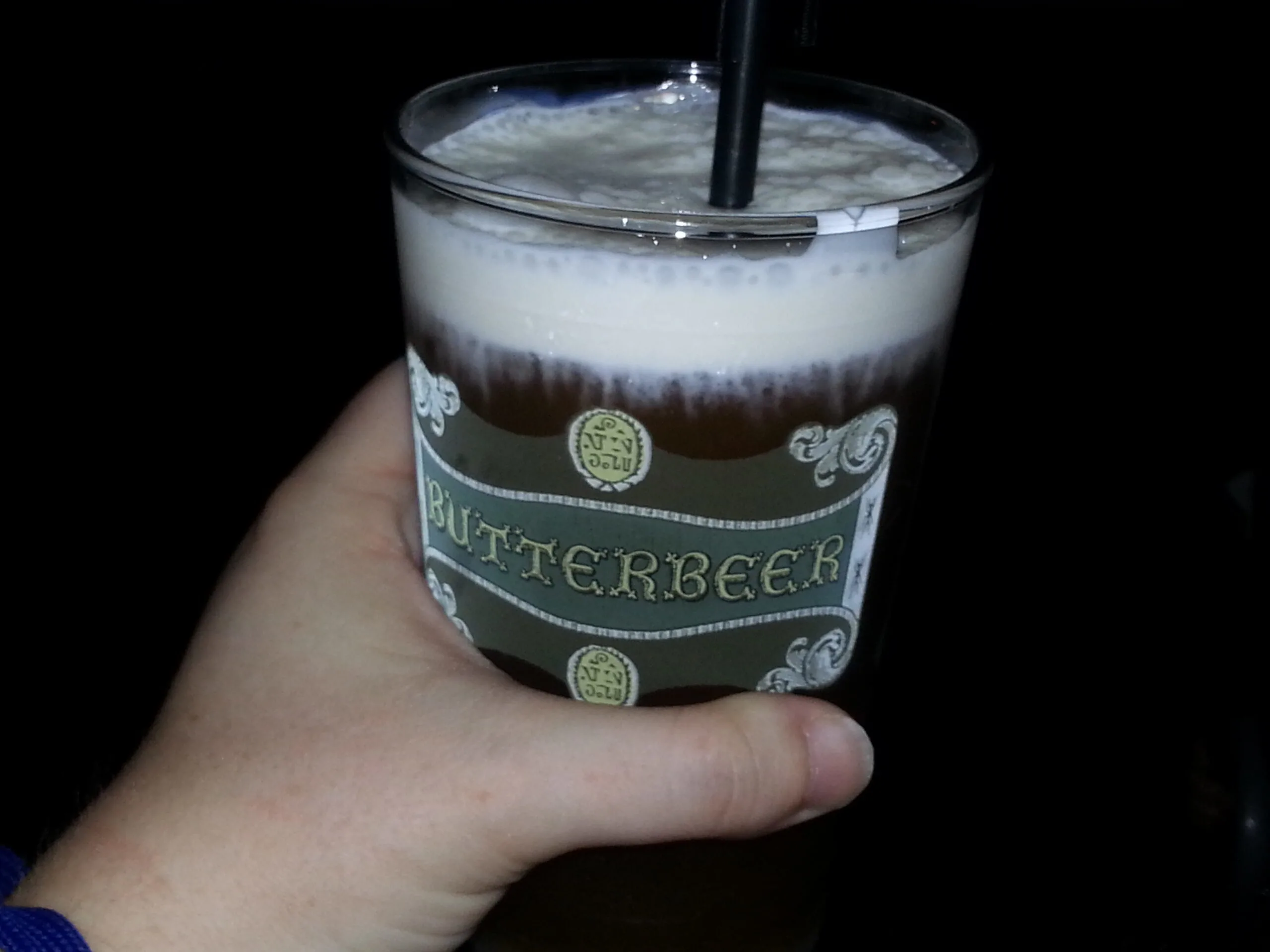 glass of frozen butterbeer