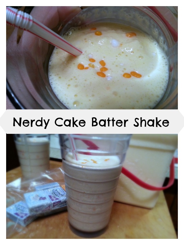 Nerdy Cake Batter Shake Recipe #TrickUrTreat #shop