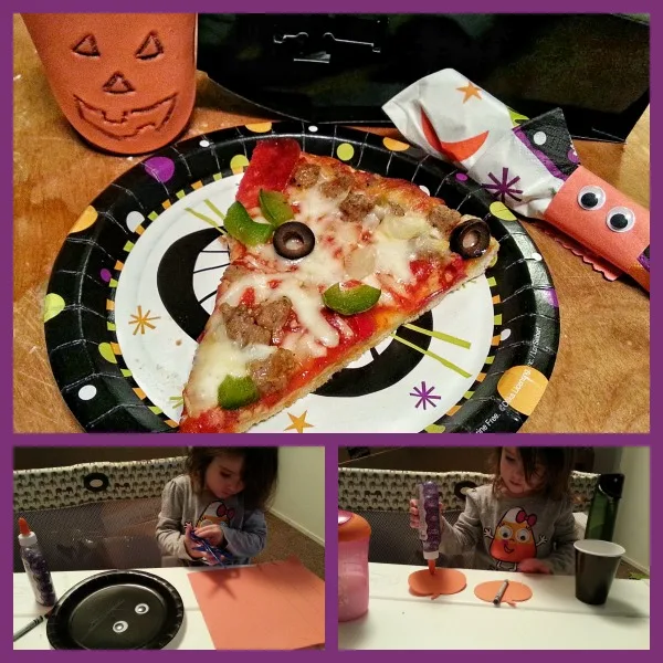 Tombstone Pizza on Halloween plate #shop