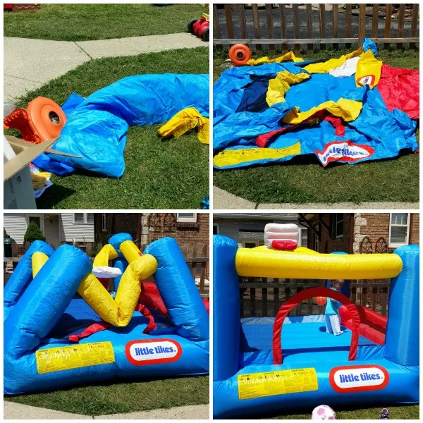 little tikes bouncer house set up collage