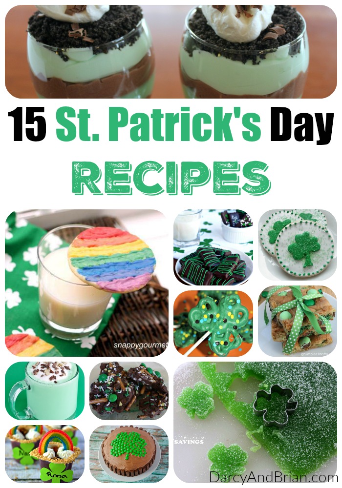 This list of St. Patrick's Day Recipes has some of the best dessert choices around! Great green and rainbow theme recipes everyone will love!