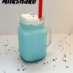 Blend up this Star Wars R2D2 Milkshake recipe. Add red milkshake straws to look like lightsabers for added fun. This Star Wars recipe is perfect for kids birthday parties and movie nights!