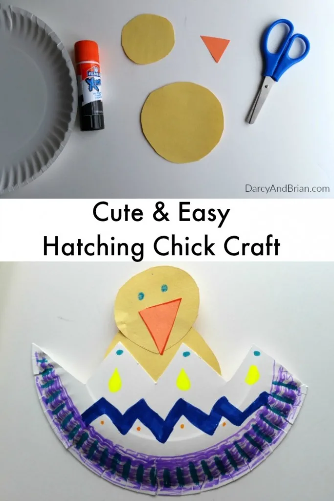 This Hatching Chick paper plate craft for kids is cute and easy to make.