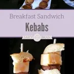 Want the kids to help in the kitchen more? Make these Breakfast Sandwich Kebabs with them for an easy brunch or breakfast idea. This is a recipe kids can help cook for Mother's Day or Father's Day!