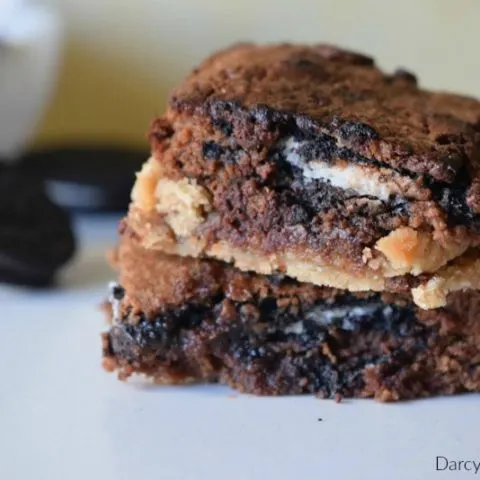 Chocolate Chip Oreo Stuffed Brownies