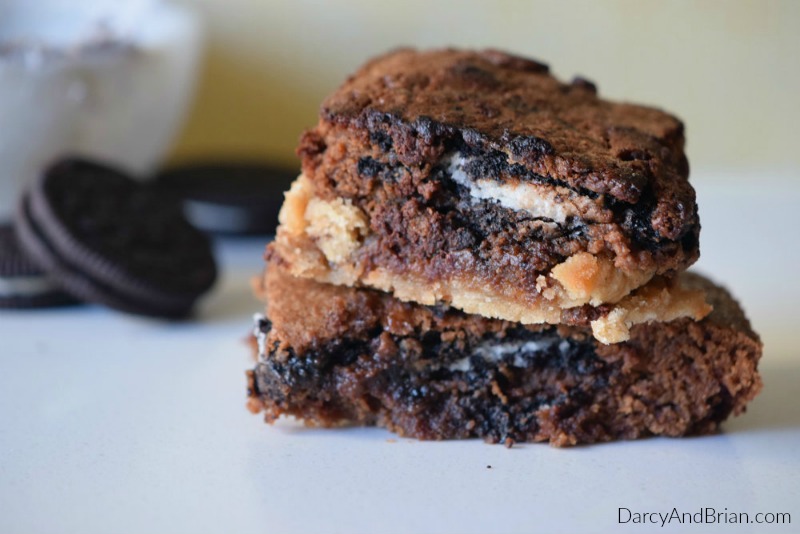 Learn how to make this easy Oreo stuffed brownie recipe.