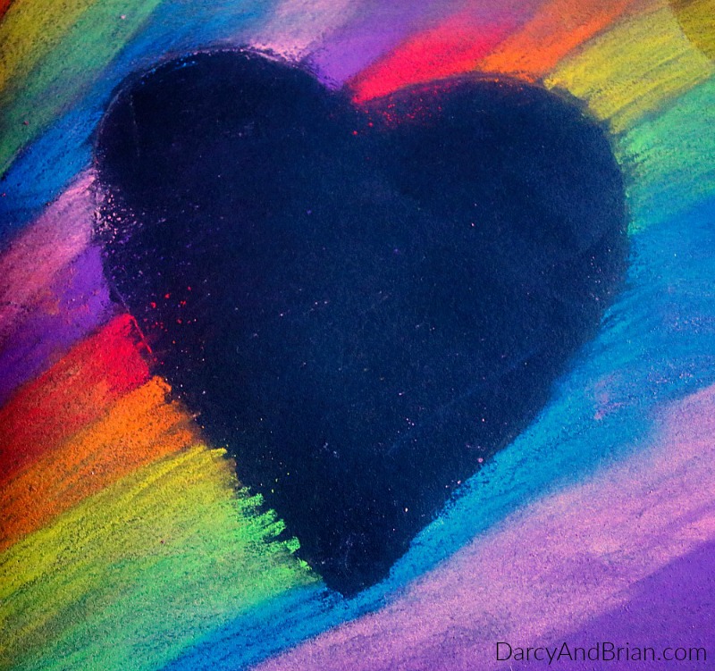 A fun and colorful heart card kids craft tutorial.