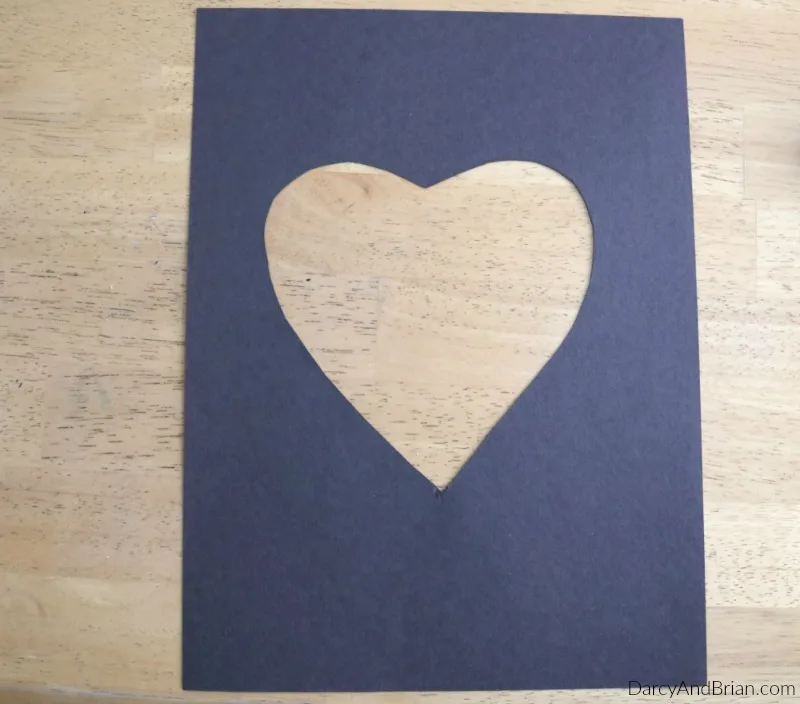 Easily cut out your own heart shaped stencil.