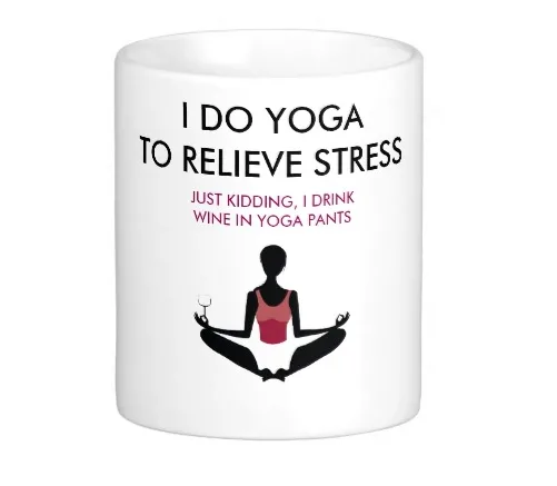 Funny yoga coffee mug from Zazzle