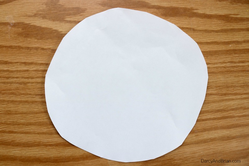 Start this kids craft by cutting out a circle.