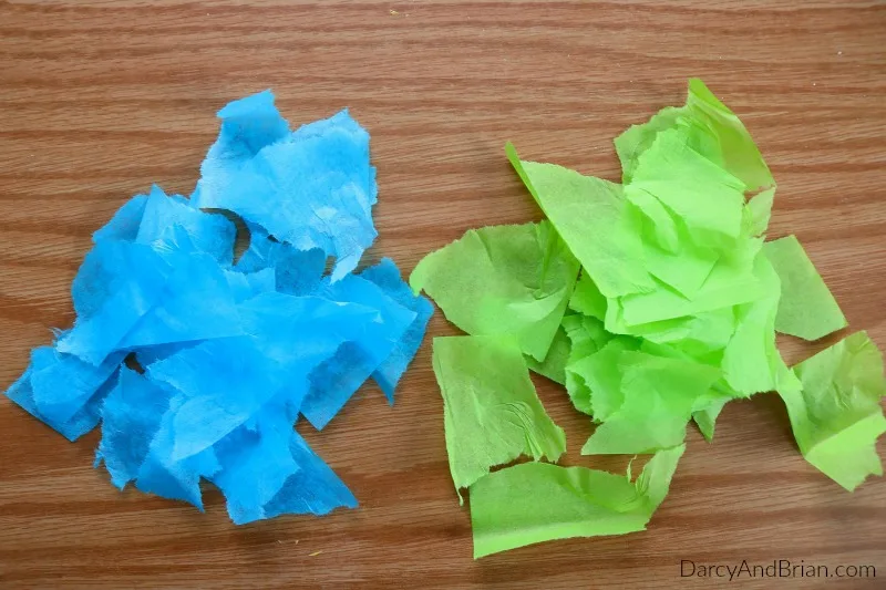 Have the kids rip up tissue paper.