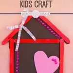 Looking for a popsicle stick craft for kids? Get the directions to make this cute Home is Where the Heart is magnet craft. Makes a great DIY gift from kids for Mother's Day or Father's Day.