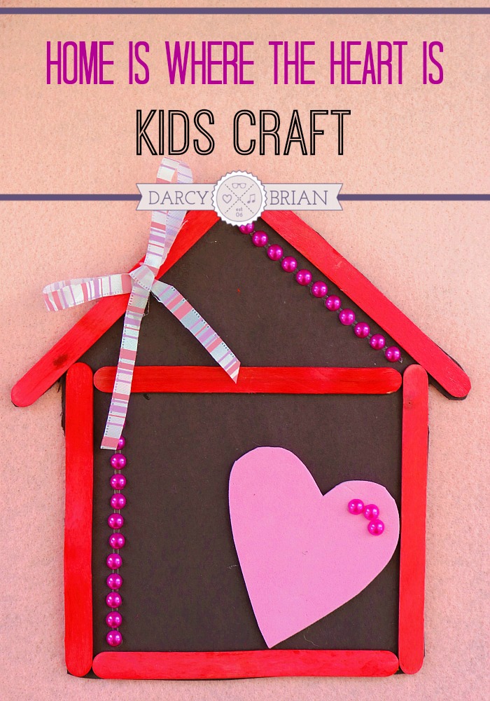 Looking for a popsicle stick craft for kids? Get the directions to make this cute Home is Where the Heart is magnet craft. Makes a great DIY gift from kids for Mother's Day or Father's Day.