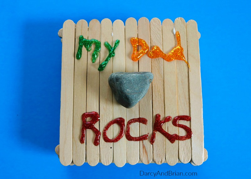 My Dad Rocks Keepsake Box Father's Day Craft for Kids