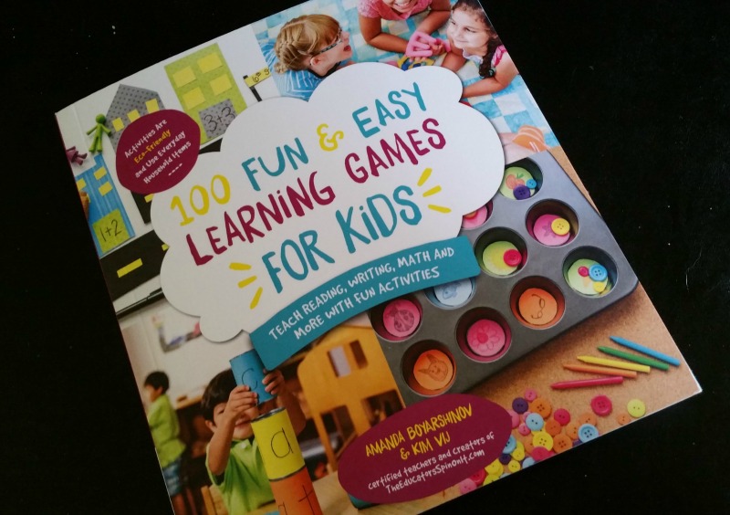 A fun book filled with 100 easy learning games for kids. These activities use a lot of household items.