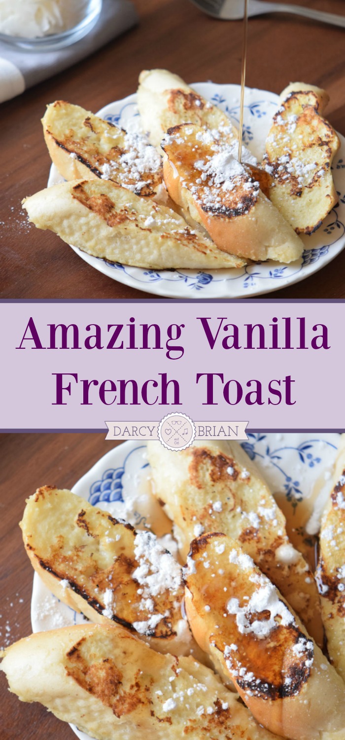 Looking for delicious breakfast or brunch recipes? Try this amazing Vanilla French Toast recipe. It's scrumptious and very easy to make!