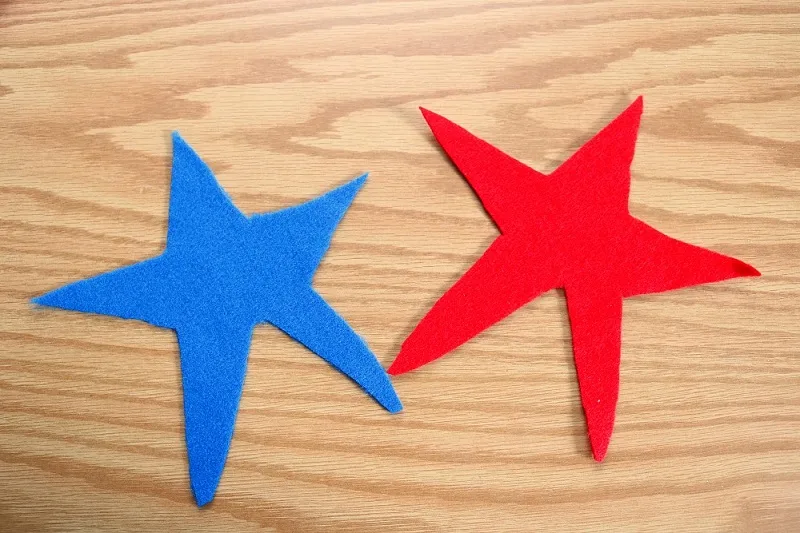 Cut out stars for patriotic craft for kids.