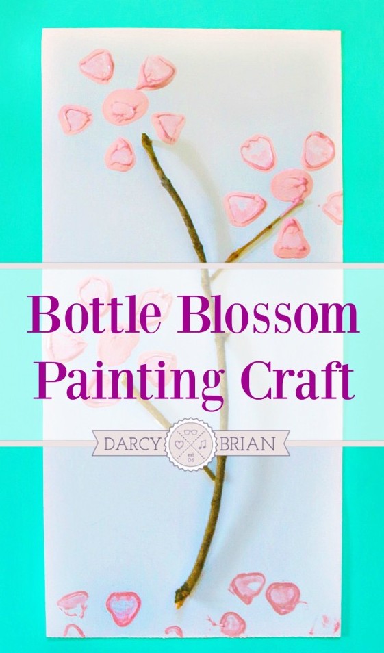 The kids will have a blast using empty bottles to paint with and make flower blossoms. Kids crafts can be simple and use items from your house or yard!