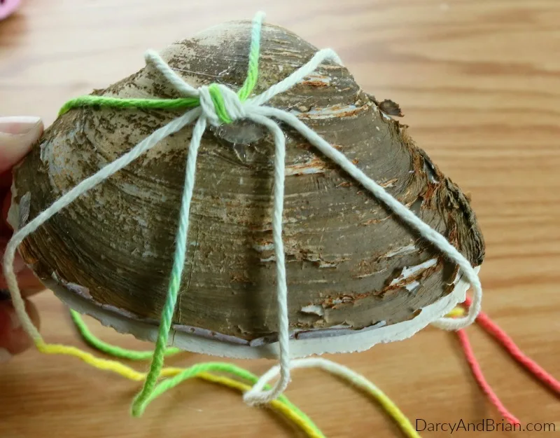 Looking for a fun seashell craft for kids? Let the kids repurpose their beach treasures with this Shell Bird Feeder Craft!