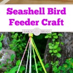 Looking for a fun seashell craft for kids? Let the kids repurpose their beach treasures with this Shell Bird Feeder Craft!