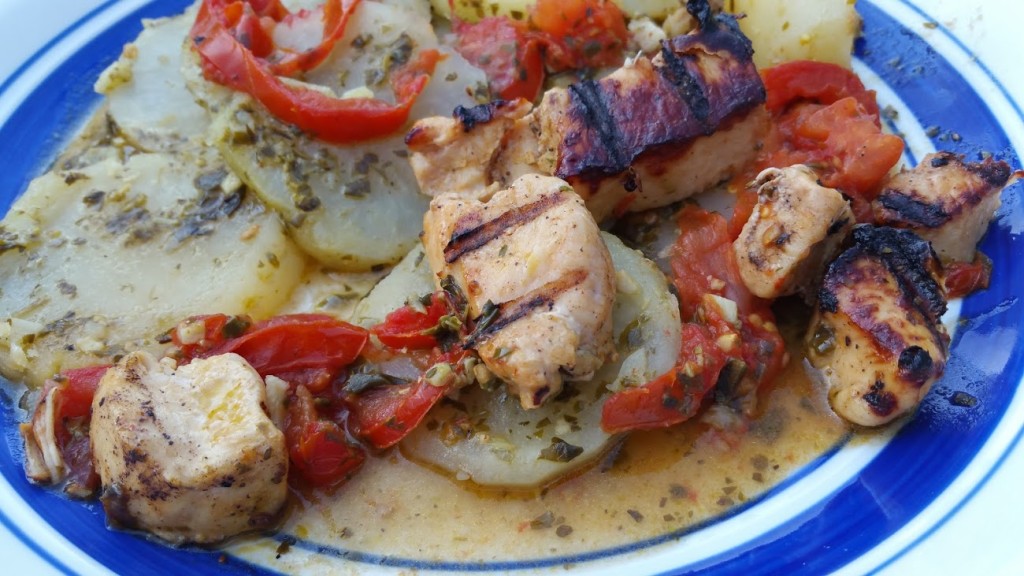 Mediterranean chicken and potato grill packet recipe