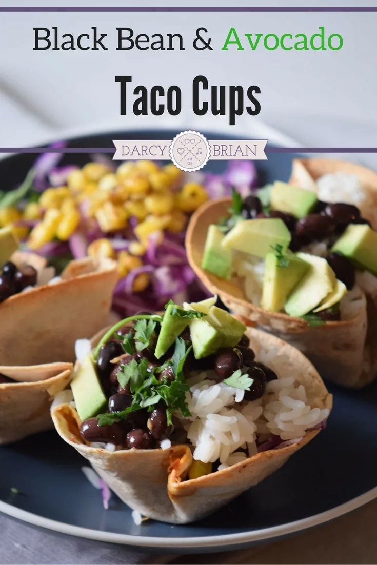 Looking for a quick and easy appetizer? This Black Bean Avocado Taco Cups <a href=