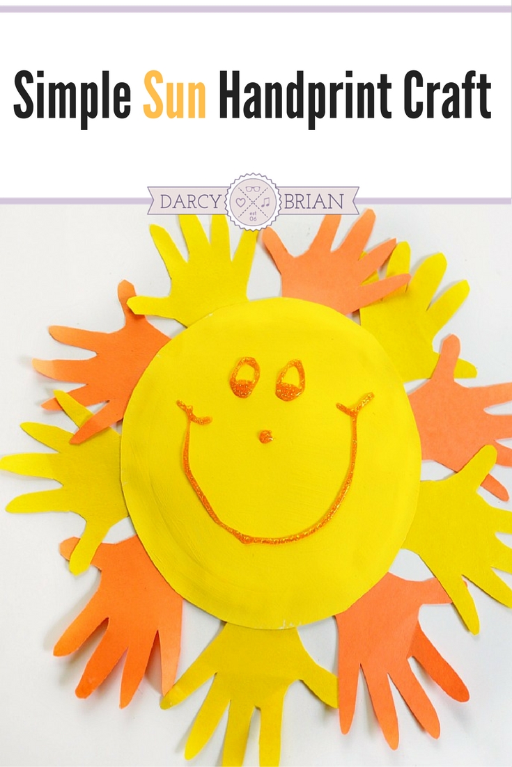 Looking for fun and easy preschool crafts to do at home? Make a handprint sun paper plate craft with your kids using minimal materials. Great for toddlers too!