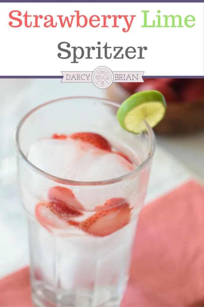 Tired of plain water, but want something different to drink? This refreshing Strawberry Lime Spritzer is a super easy non-alcoholic drink recipe. The best part? You can easy make a single drink or make more for a baby shower, girls night in, or for a birthday party.