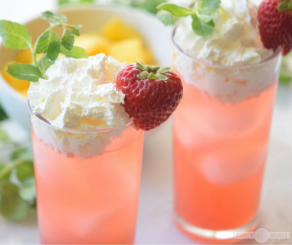 Strawberry soda ice cream float recipe