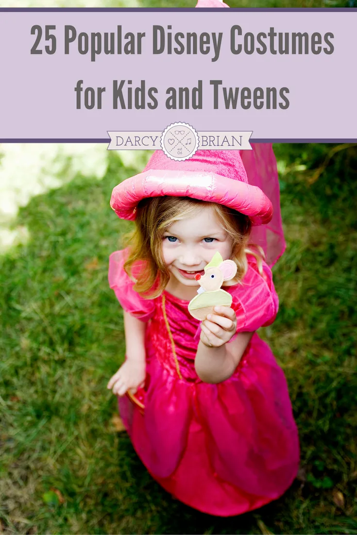 Looking for kids costumes and dress up ideas? Check out this list of popular Disney Halloween Costumes for girls, boys, teens, and tweens. These are perfect for pretend play too!