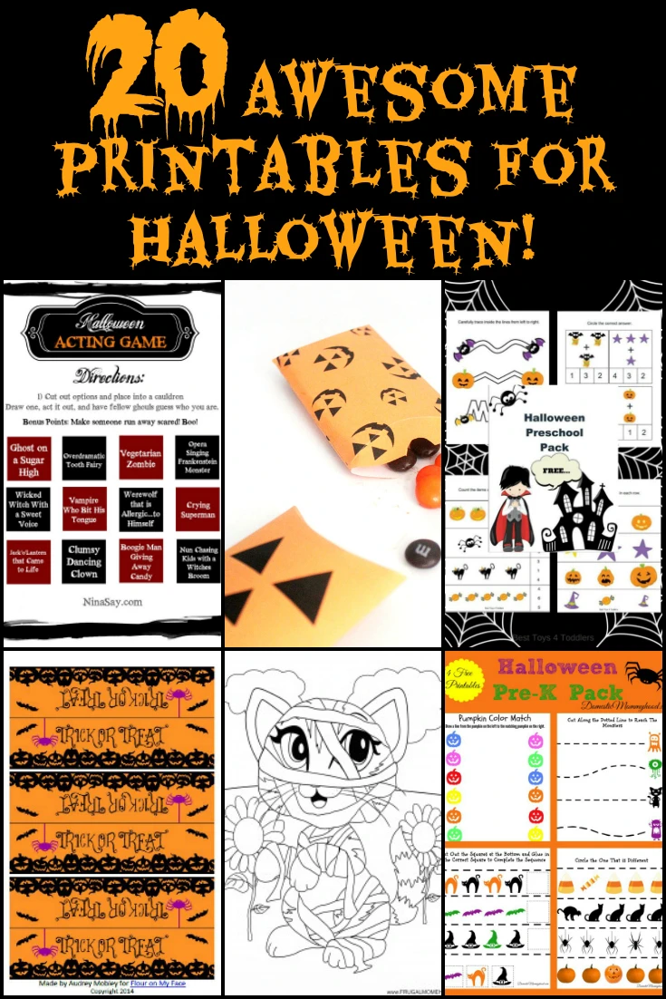 Looking for fun Halloween activities for kids? Check out these free Halloween printables for Halloween crafts, learning activities, treat bags, and more!