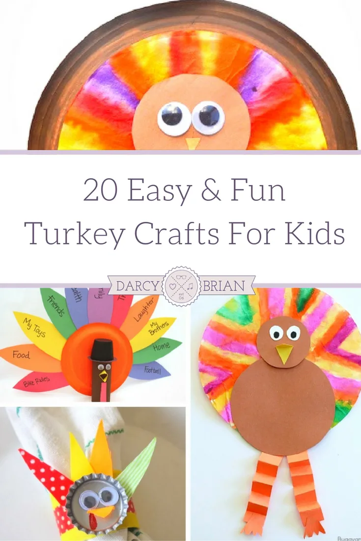 Turkey Crafts are essential for celebrating Thanksgiving! Check out our top picks for 20 Easy & Fun Turkey Crafts For Kids to do this year for Thanksgiving!