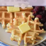 Buttermilk Waffle Recipe: Make everyone's favorite breakfast treat with this easy Buttermilk Waffle Recipe with blackberries. Delicious, easy, and classic! Your family will love this simple homemade waffles recipe that cooks up in minutes in your waffle maker.