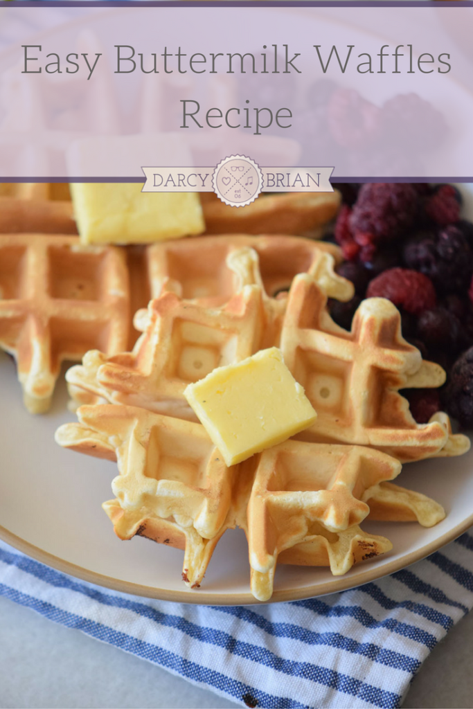 Easy Homemade Buttermilk Waffle Recipe with Blackberries
