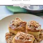 Salted Caramel Butter Bars are one of the best and easiest indulgent treats ever! Enjoy this rich salty and sweet treat any time with this easy recipe!