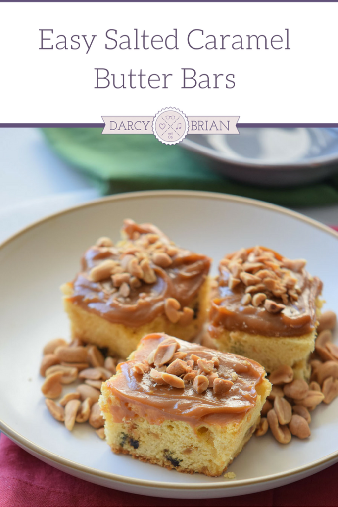 Salted Caramel Butter Bars are one of the best and easiest indulgent treats ever! Enjoy this rich salty and sweet treat any time with this easy recipe!