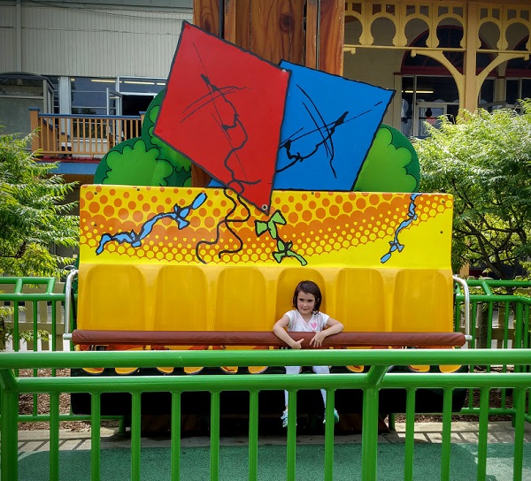 Kid friendly rides for five year olds at Cedar Point park.