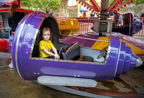 Kid friendly rides for three year olds at Cedar Point.