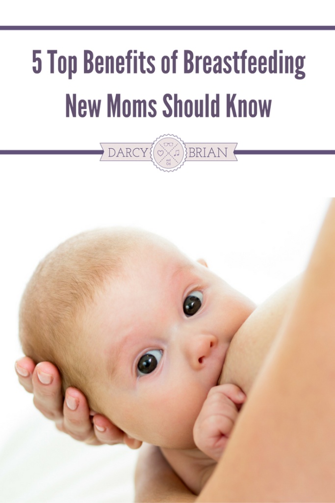 5 Top Benefits Of Breastfeeding - Every new mom needs to know the amazing health benefits of breastfeeding their baby! This is the kind of information I searched for during my first pregnancy. As new parents, my husband and I wanted as much information about how to take care of our newborn, including information on nursing a baby.